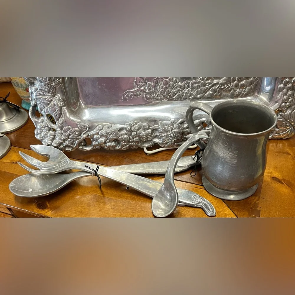 4Pc PEWTER Serving Set